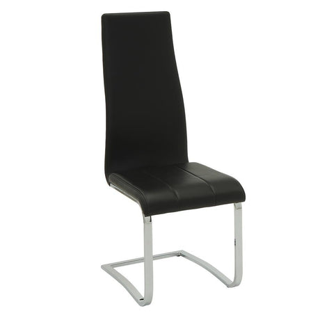 Montclair black high back dining chairs set of 4 front view