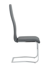 Set of Four Montclair Dining Chairs in Grey Leatherette and Chrome