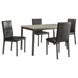room view of Garza Gray Black Rectangular Dining Room Set dining room furniture