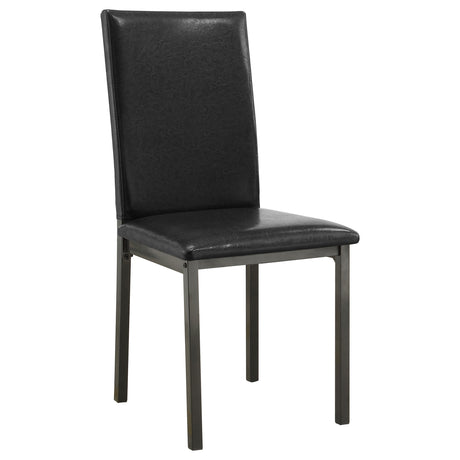 main view of Garza Gray Black Rectangular Dining Room Set dining room furniture