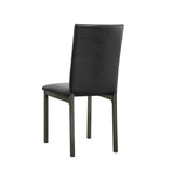Garza Upholstered Dining Chair black leatherette side angle