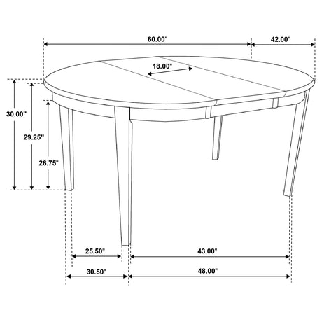 Room angle showing dining set with 6 chairs