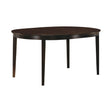 Gabriel Oval Dining Table cappuccino finish top view