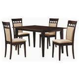 Dining room setting showing Gabriel Cappuccino 59-inch dining room set