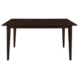 Full view of Gabriel Cappuccino cappuccino finish dining table and chairs