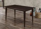 Gabriel Rectangular Dining Table in Cappuccino, front angled view