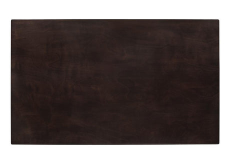Dining table top view showing clean lines and smooth finish