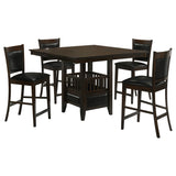 Jaden Espresso Square Counter Height Dining Set side view