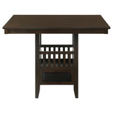 Side view of Jaden Espresso Square dining chairs