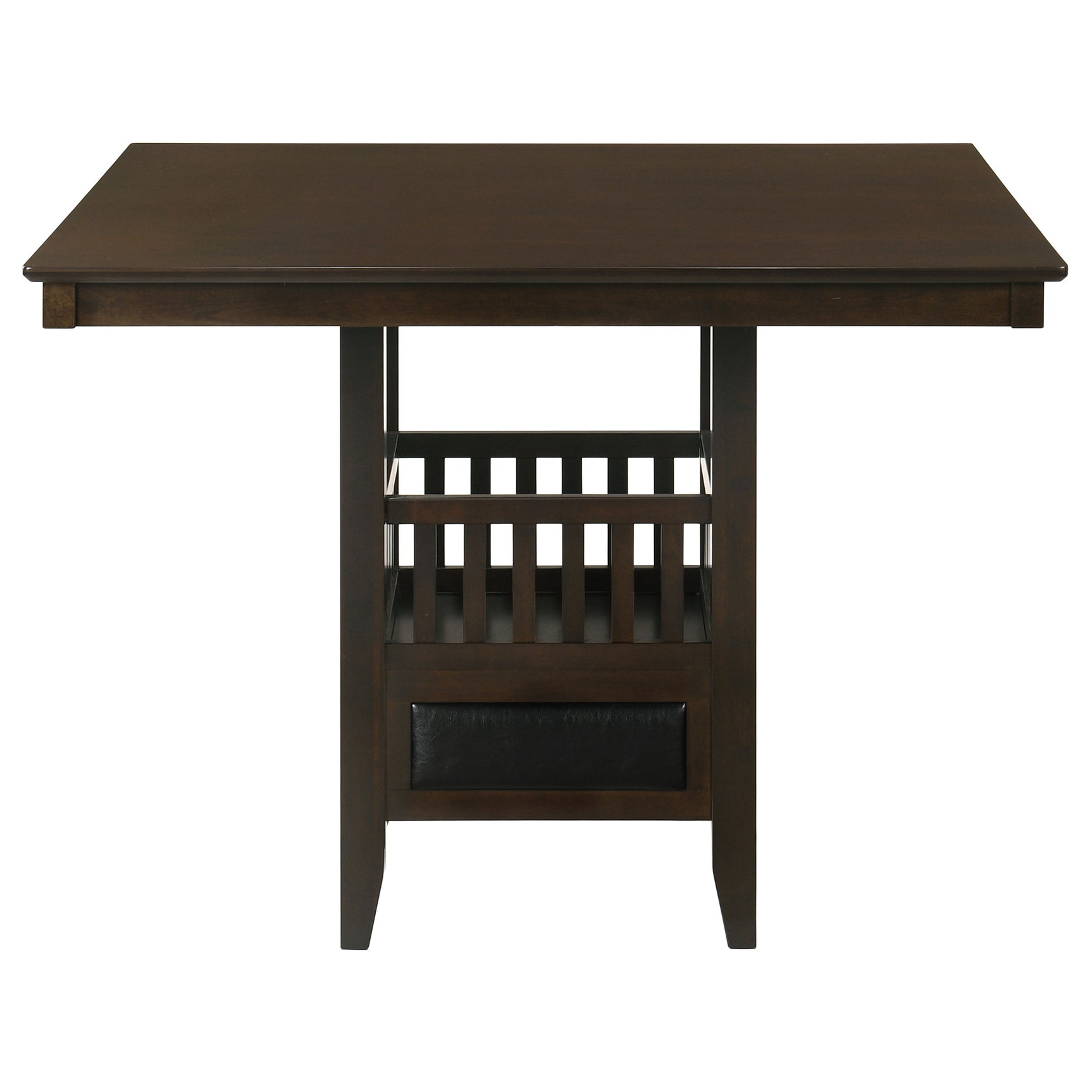Side view of Jaden Espresso Square dining chairs