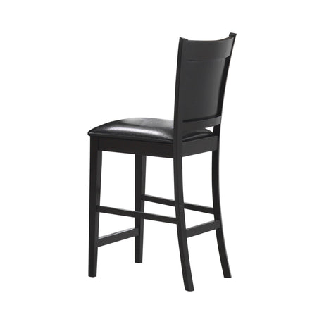 Jaden square counter height table side view highlighting wine compartment and storage