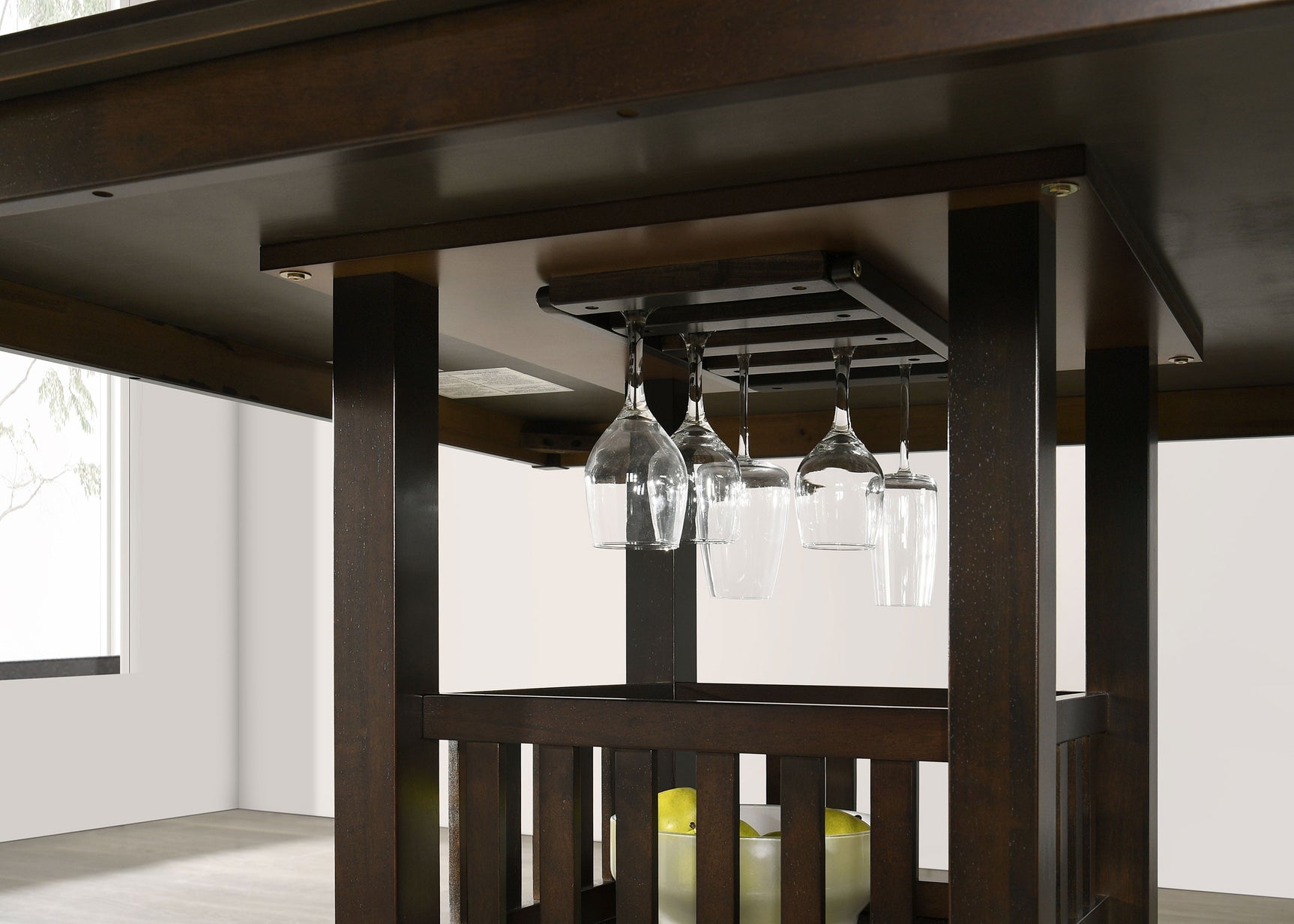 Side view showcasing chair back design