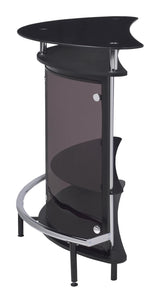 Amarillo bar unit showing two-tier storage shelves