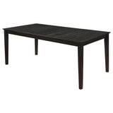 Side view showing table finish and edge profile