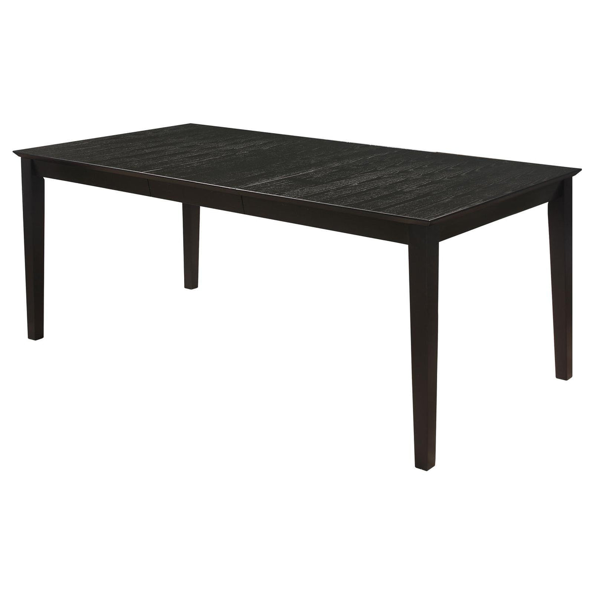 Side view showing table finish and edge profile