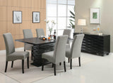 Montclair High Back Dining Chairs Black And Chrome (Set Of 4) 100515Wht - Ella Furniture