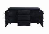 Stanton 3-Drawer Rectangular Server Black side angle