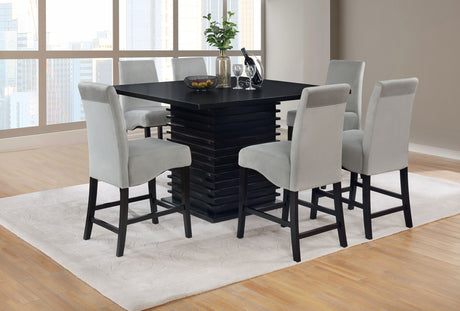 Stanton square counter height dining set side view showing chairs