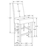 Side view showing the seating and table of Stanton dining set