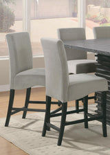 Stanton Black Square Counter Height Table front view showing tabletop and legs