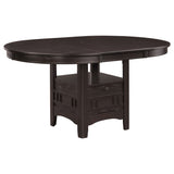 Lavon Espresso Oval Extension Leaf Dining Room Set detail view
