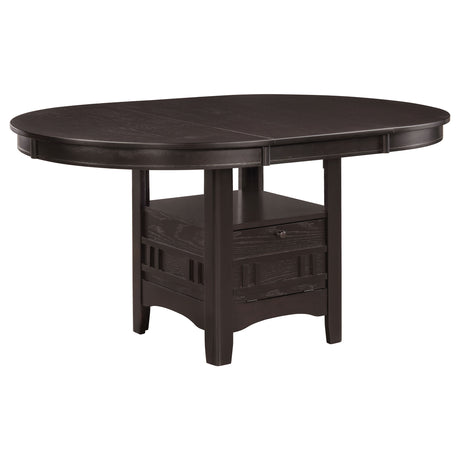 Lavon Espresso Oval Extension Leaf Dining Room Set detail view