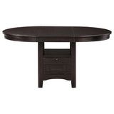 Lavon Espresso Oval Extension Leaf Dining Room Set main view