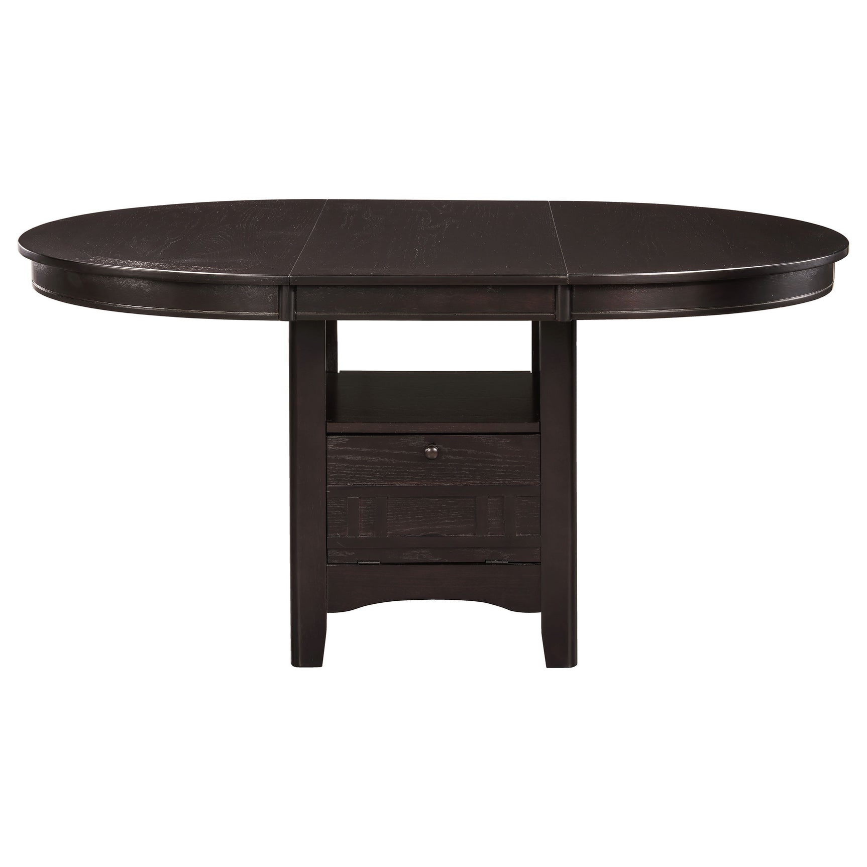 Lavon Espresso Oval Extension Leaf Dining Room Set main view