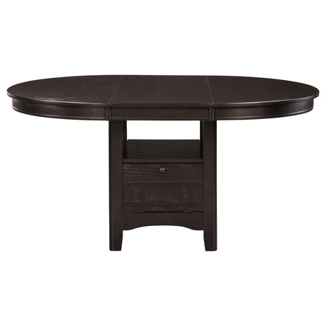Lavon Espresso Oval Extension Leaf Dining Room Set main view