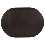 Lavon Espresso Oval Extension Leaf Dining Room Set room view