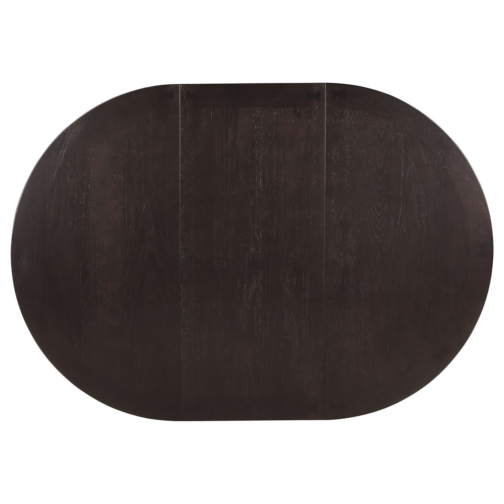 Lavon Espresso Oval Extension Leaf Dining Room Set room view