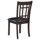 Lavon Espresso Oval Extension Leaf Dining Room Set room view