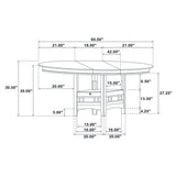 Lavon Espresso Oval Extension Leaf Dining Room Set room view
