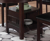 Top view of Lavon Dining Table surface with 18" leaf extended