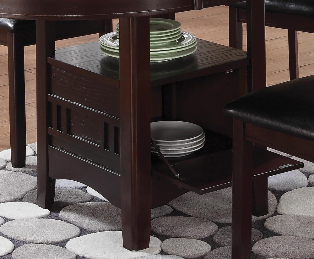 Top view of Lavon Dining Table surface with 18" leaf extended