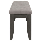 Side chair with dark grey upholstery