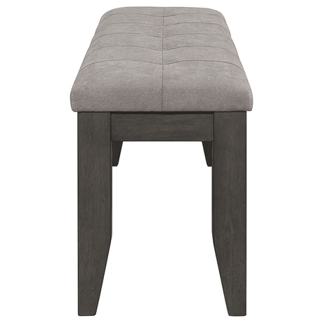 Side chair with dark grey upholstery