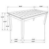 Table edge and surface texture