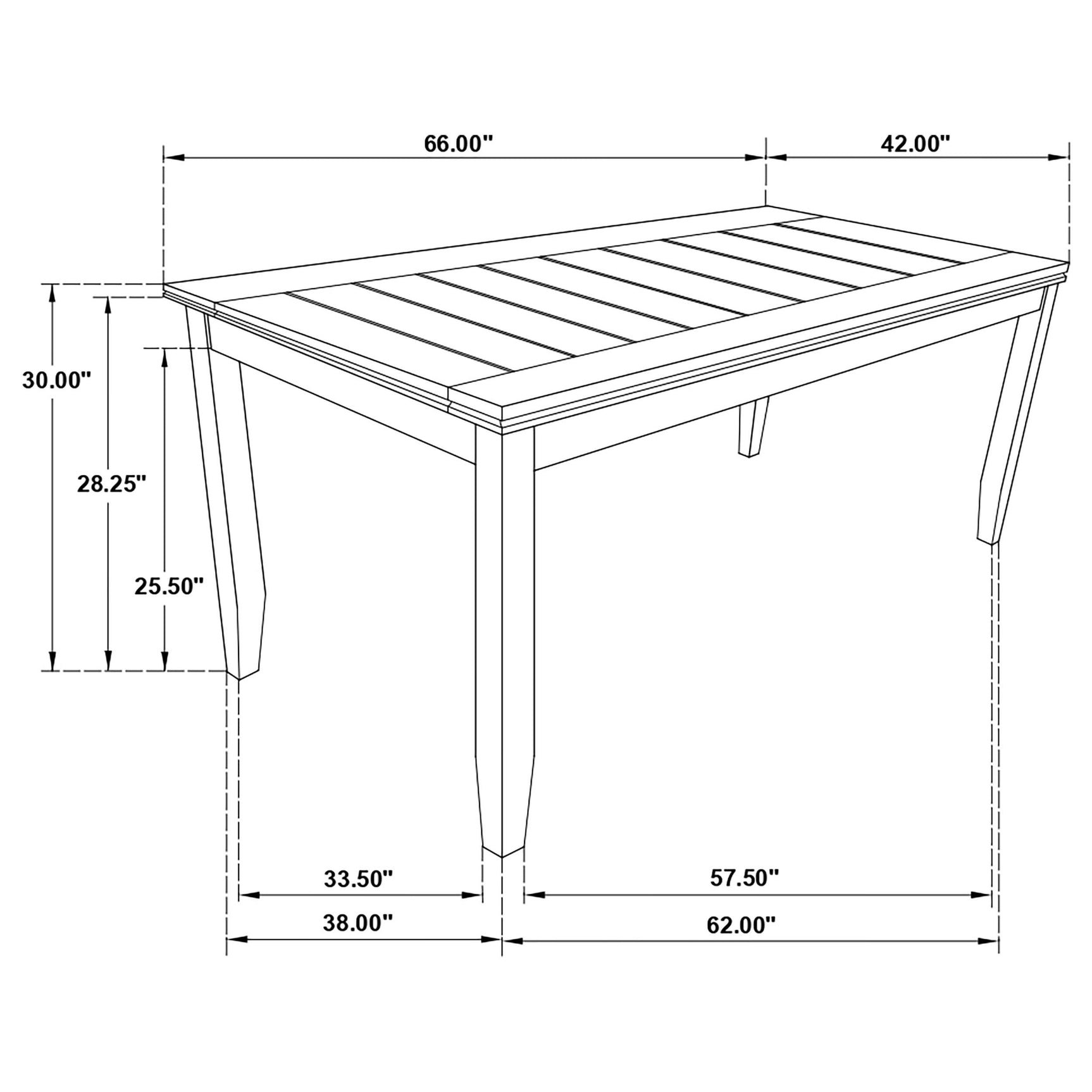 Table edge and surface texture