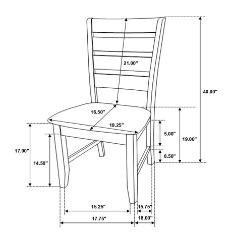 Set configured with 4 chairs only