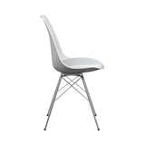 Detail of padded leatherette seat on Juniper Armless Dining Chair