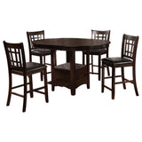 Lavon Espresso Oval Counter Height Dining Set side view
