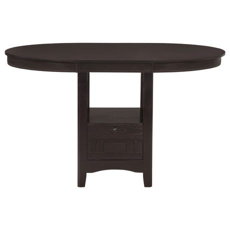 Lavon Espresso Oval Counter Height Dining Set alternate main view
