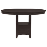 Lavon Espresso Oval Counter Height Dining Set alternate side view