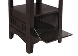 Lavon Espresso Oval Counter Height Dining Set close-up detail