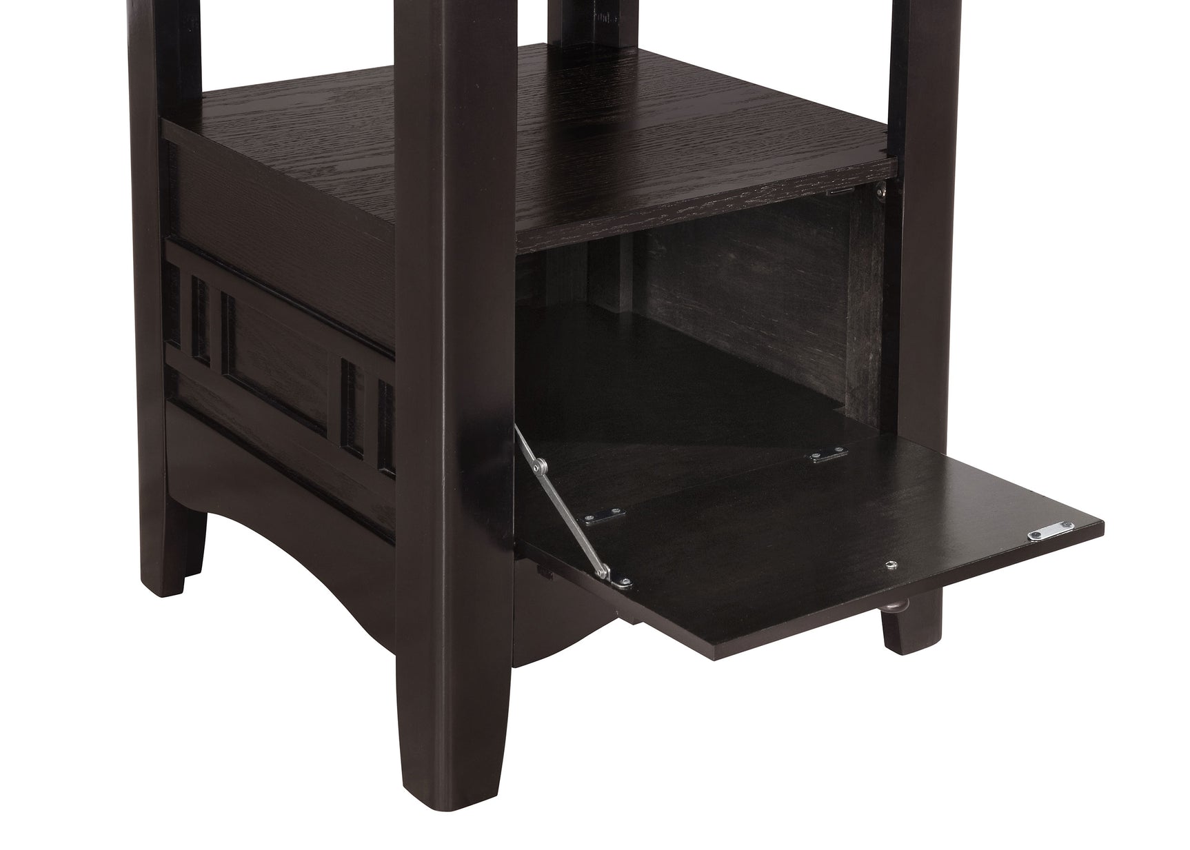 Lavon Espresso Oval Counter Height Dining Set close-up detail