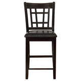 Lavon Espresso Oval Counter Height Dining Set second side view