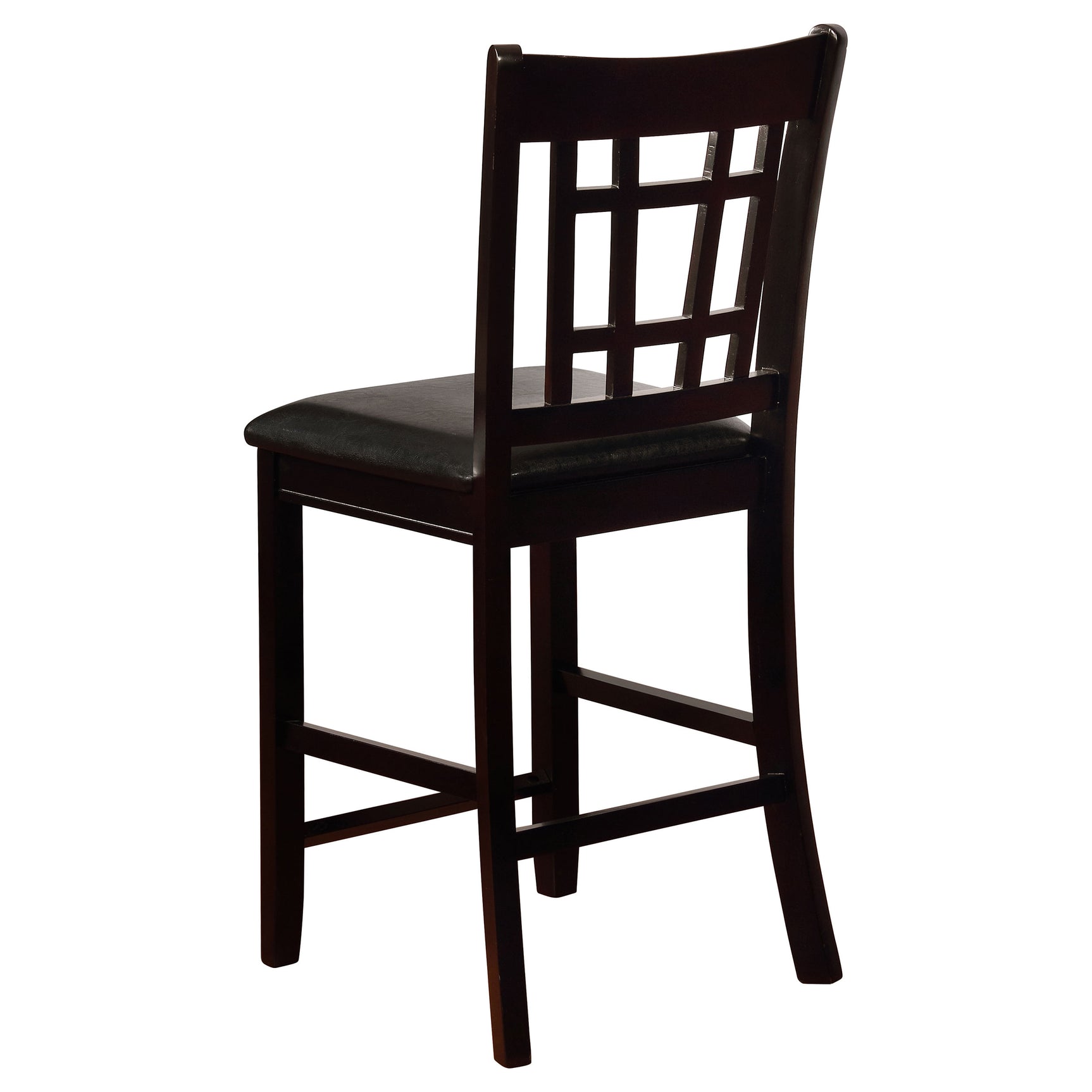 Lavon Espresso Oval Counter Height Dining Set detailed close-up