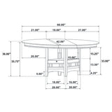Lavon Espresso Oval Counter Height Dining Set front view
