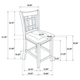 Lavon Espresso Oval Counter Height Dining Set side angle view